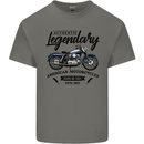Legendary Motorcycles Biker Cafe Racer Mens Cotton T-Shirt Tee Top Charcoal
