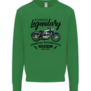 Legendary Motorcycles Biker Cafe Racer Mens Sweatshirt Jumper Irish Green