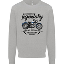 Legendary Motorcycles Biker Cafe Racer Mens Sweatshirt Jumper Sports Grey