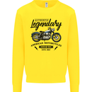 Legendary Motorcycles Biker Cafe Racer Mens Sweatshirt Jumper Yellow