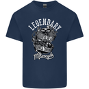 Legendary Shovelhead Motorcycle Biker Mens Cotton T-Shirt Tee Top Navy Blue