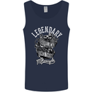 Legendary Shovelhead Motorcycle Biker Mens Vest Tank Top Navy Blue