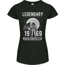 Legendary Space USA Moon Landing Astronaut Womens Petite Cut T-Shirt Black