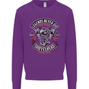 Legends Never Die Biker Motorbike Mens Sweatshirt Jumper Purple