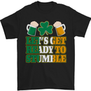 Let's Get Ready Stumble St. Patrick's Day Mens T-Shirt Cotton Gildan Black
