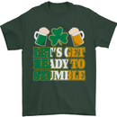 Let's Get Ready Stumble St. Patrick's Day Mens T-Shirt Cotton Gildan Forest Green