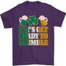 Let's Get Ready Stumble St. Patrick's Day Mens T-Shirt Cotton Gildan Purple