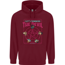 Let's Summon the Devil Ouija Board Demons Mens 80% Cotton Hoodie Maroon