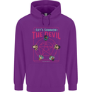 Let's Summon the Devil Ouija Board Demons Mens 80% Cotton Hoodie Purple