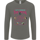 Let's Summon the Devil Ouija Board Demons Mens Long Sleeve T-Shirt Charcoal