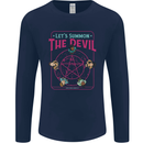 Let's Summon the Devil Ouija Board Demons Mens Long Sleeve T-Shirt Navy Blue