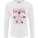 Let's Summon the Devil Ouija Board Demons Mens Long Sleeve T-Shirt White