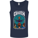 Lets Make a Coven Halloween Satanic Horror Mens Vest Tank Top Navy Blue