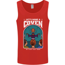 Lets Make a Coven Halloween Satanic Horror Mens Vest Tank Top Red