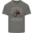 Lifestyle Cafe Racer Biker Motorcycle Mens Cotton T-Shirt Tee Top Charcoal