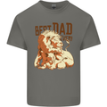 Lion Best Dad Ever Funny Father's Day Mens Cotton T-Shirt Tee Top Charcoal