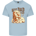 Lion Best Dad Ever Funny Father's Day Mens Cotton T-Shirt Tee Top Light Blue