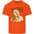Lion Best Dad Ever Funny Father's Day Mens Cotton T-Shirt Tee Top Orange