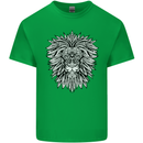 Lion Mandala Art Mens Cotton T-Shirt Tee Top Irish Green