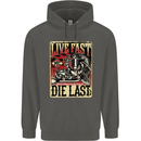 Live Fast Motorcycle Motorbike Biker Chopper Childrens Kids Hoodie Storm Grey