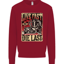 Live Fast Motorcycle Motorbike Biker Chopper Kids Sweatshirt Jumper Red