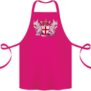 London Coat of Arms England St Georges Day Cotton Apron 100% Organic Pink