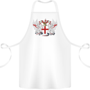 London Coat of Arms England St Georges Day Cotton Apron 100% Organic White