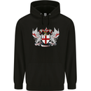 London Coat of Arms England St Georges Day Mens 80% Cotton Hoodie Black
