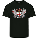 London Coat of Arms England St Georges Day Mens Cotton T-Shirt Tee Top Black