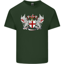London Coat of Arms England St Georges Day Mens Cotton T-Shirt Tee Top Forest Green