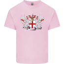 London Coat of Arms England St Georges Day Mens Cotton T-Shirt Tee Top Light Pink