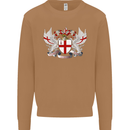 London Coat of Arms England St Georges Day Mens Sweatshirt Jumper Caramel Latte