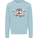 London Coat of Arms England St Georges Day Mens Sweatshirt Jumper Light Blue