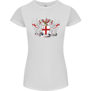 London Coat of Arms England St Georges Day Womens Petite Cut T-Shirt White