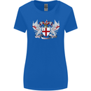 London Coat of Arms England St Georges Day Womens Wider Cut T-Shirt Royal Blue