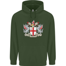 London Coat of Arms St Georges Day England Childrens Kids Hoodie Forest Green