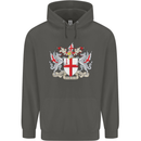 London Coat of Arms St Georges Day England Childrens Kids Hoodie Storm Grey
