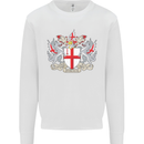 London Coat of Arms St Georges Day England Kids Sweatshirt Jumper White