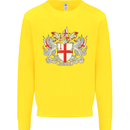London Coat of Arms St Georges Day England Kids Sweatshirt Jumper Yellow