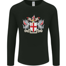 London Coat of Arms St Georges Day England Mens Long Sleeve T-Shirt Black