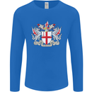 London Coat of Arms St Georges Day England Mens Long Sleeve T-Shirt Royal Blue