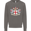 London Coat of Arms St Georges Day England Mens Sweatshirt Jumper Charcoal