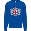 London Coat of Arms St Georges Day England Mens Sweatshirt Jumper Royal Blue