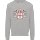 London Coat of Arms St Georges Day England Mens Sweatshirt Jumper Sports Grey
