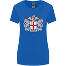 London Coat of Arms St Georges Day England Womens Wider Cut T-Shirt Royal Blue
