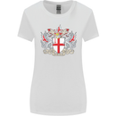 London Coat of Arms St Georges Day England Womens Wider Cut T-Shirt White