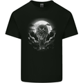 Lone Wolf In the Moonlight Mens Cotton T-Shirt Tee Top Black