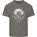 Lone Wolf In the Moonlight Mens Cotton T-Shirt Tee Top Charcoal