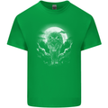 Lone Wolf In the Moonlight Mens Cotton T-Shirt Tee Top Irish Green