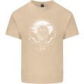 Lone Wolf In the Moonlight Mens Cotton T-Shirt Tee Top Sand